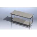 Masa inox centrala cu polita inferioara, dimensiuni : 1800x700x850 mm