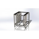 Suport inox cuptor 750x720x850 mm cu 6 perechi saniere
