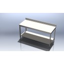Masa inox adosata, demontabila, cu polita inferioara, dimensiuni : 1800x700x850 mm