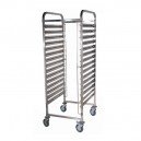 Carucior inox mixt demontabil ( patiserie si gastronorm ) 455x605x1800 mm cu 15 nivele