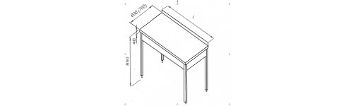 Masa inox adosata simpla