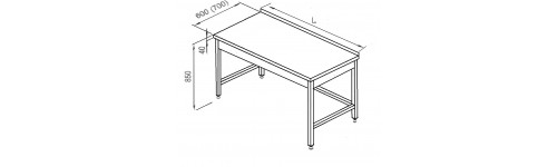 Masa inox adosata cu legatura pe 3 laturi la partea inferioara