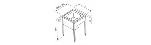 Spalator inox simplu cu o cuva